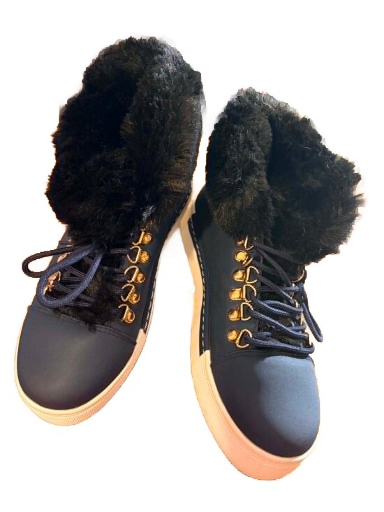 shein Shoes - SHEIN Cozy Fur Collar Boots – 40